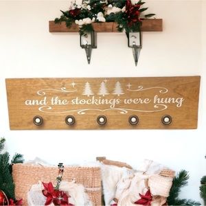 Stocking Hanger With Vintage Knobs